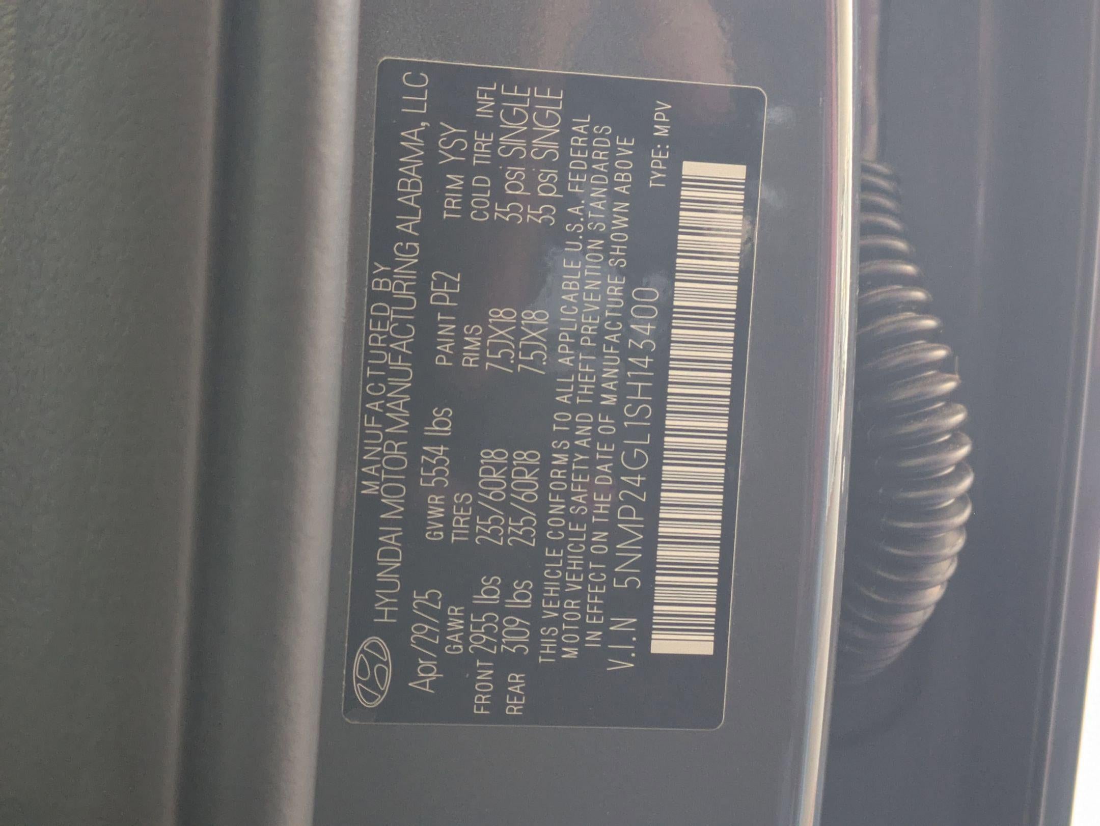 2025 Hyundai SANTA FE SEL FWD