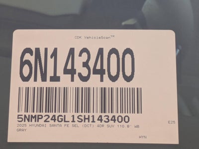 2025 Hyundai SANTA FE SEL FWD