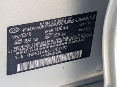 2018 Hyundai SONATA Limited 2.0T+