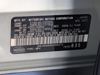 2022 Mitsubishi Outlander SE Launch Edition