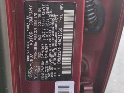 2017 Hyundai TUCSON SE Plus