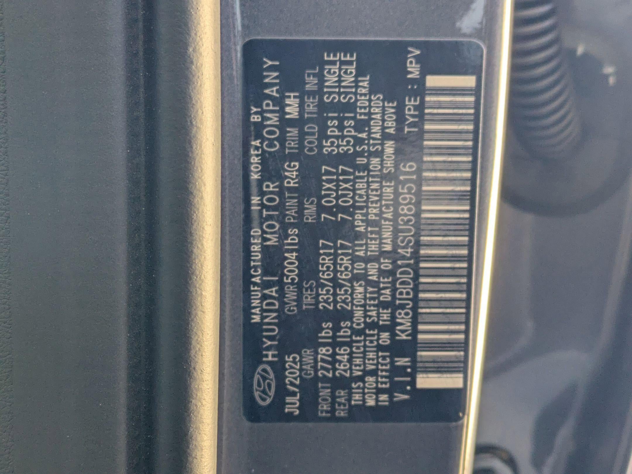 2025 Hyundai TUCSON HYBRID Blue