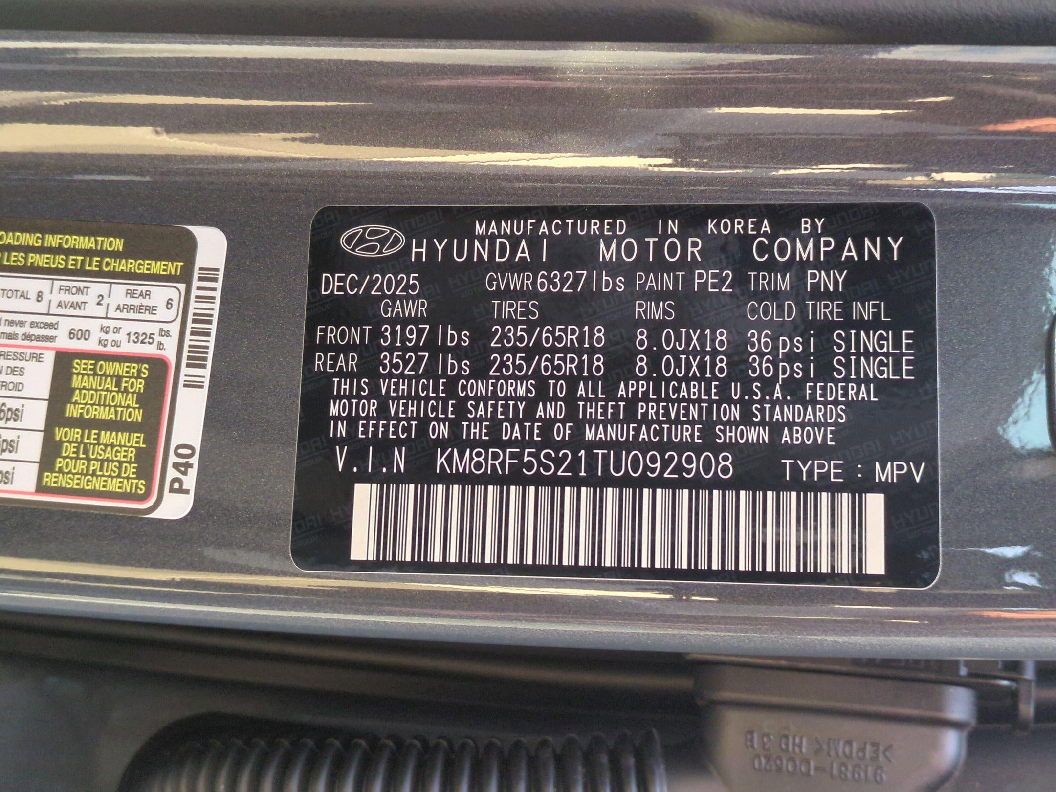 2026 Hyundai PALISADE SE FWD