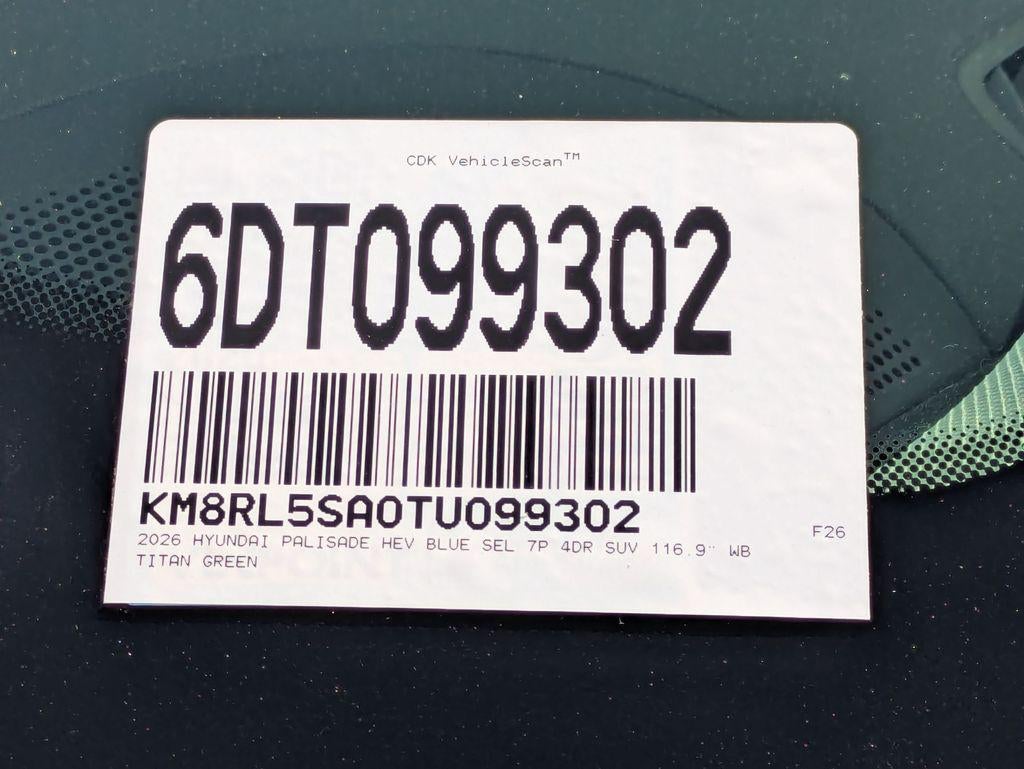 2026 Hyundai PALISADE HYBRID Blue SEL 7P