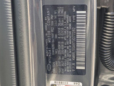 2026 Hyundai PALISADE HYBRID Blue SEL 8P