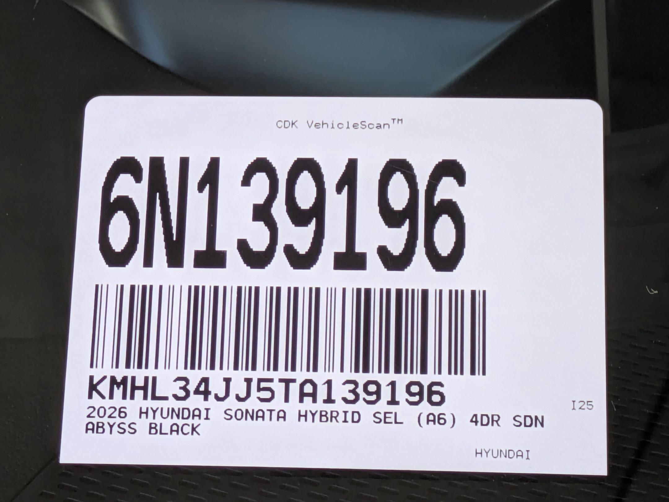 2026 Hyundai SONATA HYBRID SEL