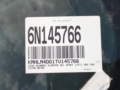 2026 Hyundai ELANTRA SEL Sport