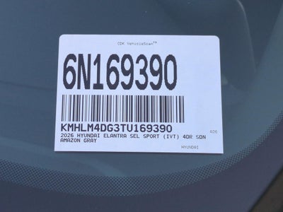 2026 Hyundai ELANTRA SEL Sport