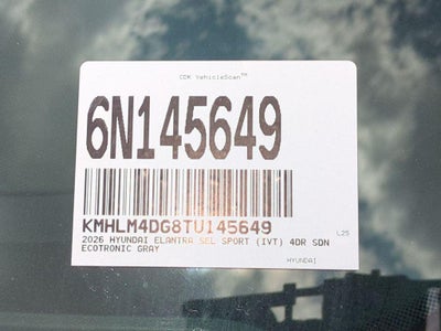 2026 Hyundai ELANTRA SEL Sport