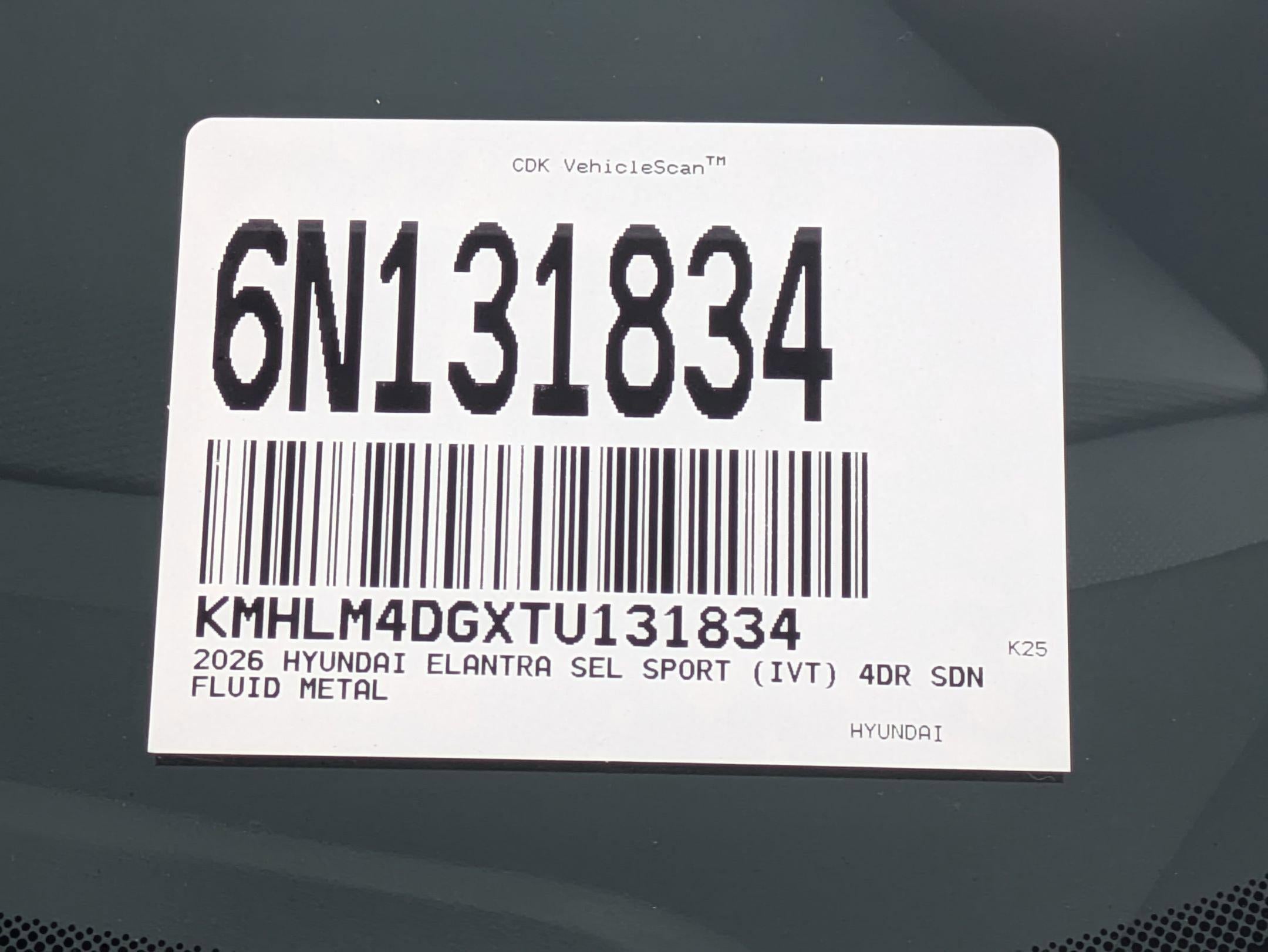 2026 Hyundai ELANTRA SEL Sport