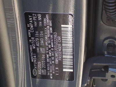 2026 Hyundai ELANTRA HYBRID Blue