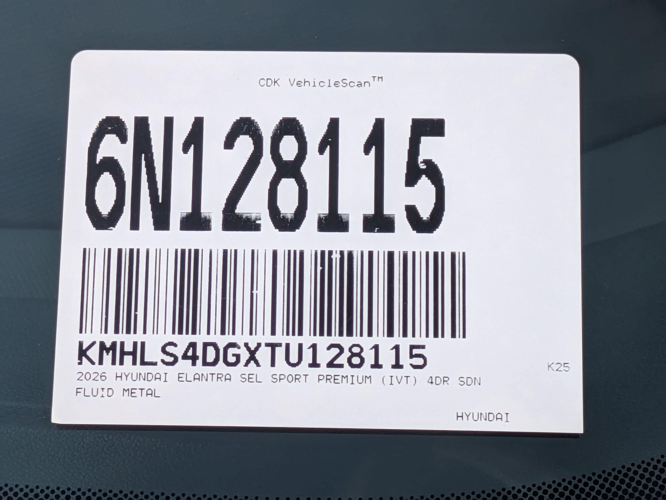 2026 Hyundai ELANTRA SEL Sport Premium