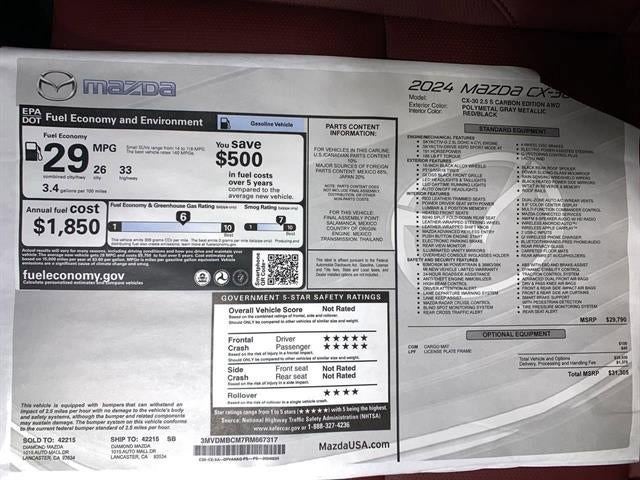 2024 Mazda Mazda CX-30 2.5 S Carbon Edition AWD