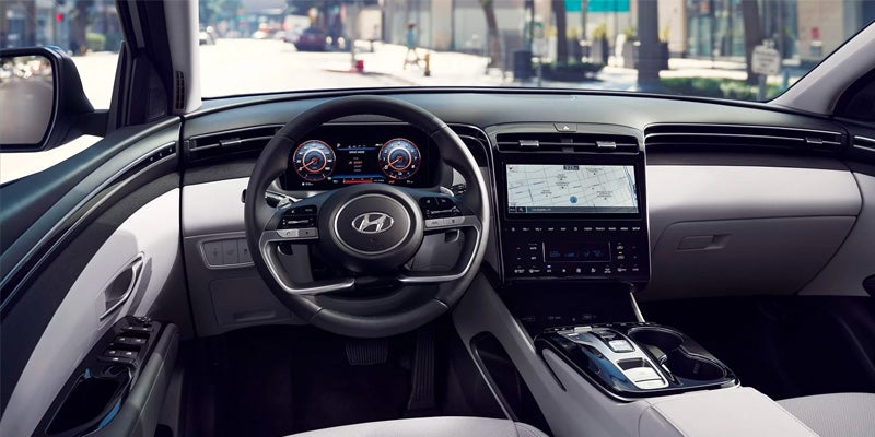 2024 Hyundai Tucson steering wheel and dashboard at Diamond Hyundai Palmdale in Palmdale CA