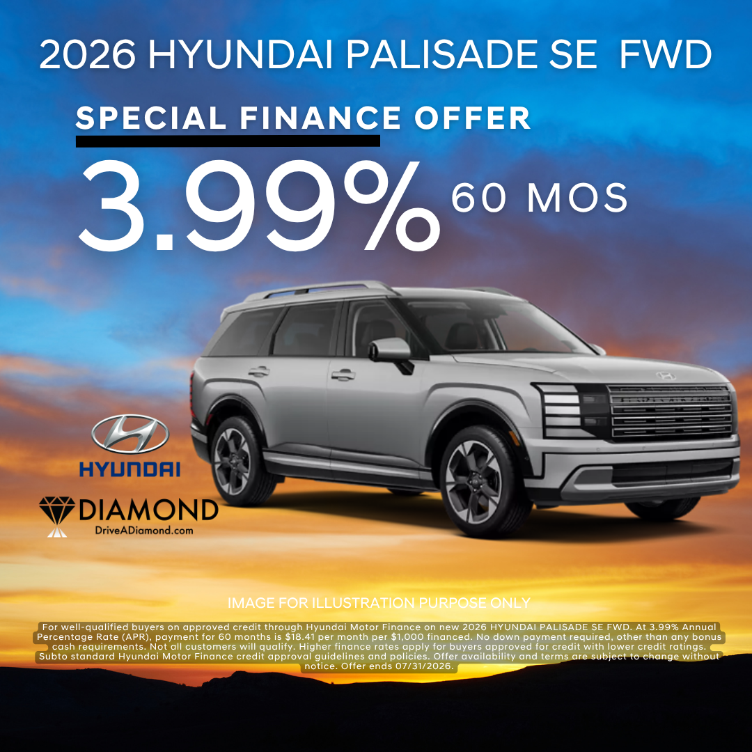 Finance For 3.99% APR Up To 60 Months