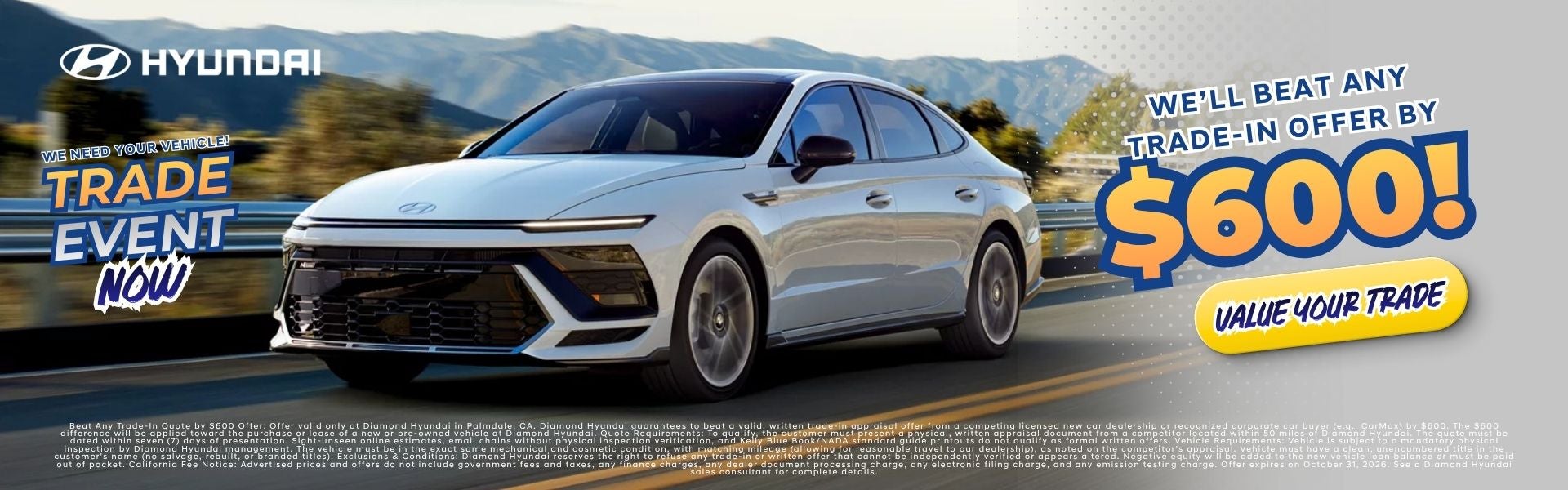 Trade in event at Diamond Hyundai in Palmdale 